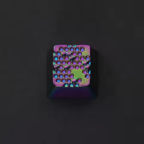 Geometric Series Metal Keycaps Custom Silver Plated Zinc Aluminium Keyboard Caps OEM Profile Keycap for Mechanical Keyboard Gift