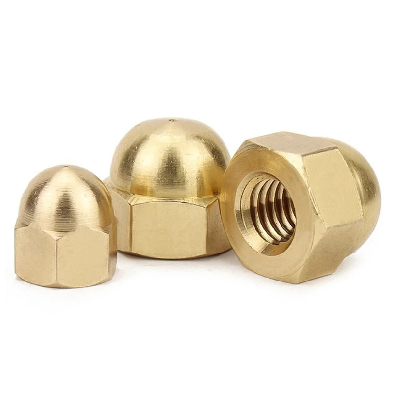Copper Brass Hexagon cap nut DIN 1587 Metric M4 M5 M6 M8 M10 M12 M16 M18 M20 hex domed cap nuts