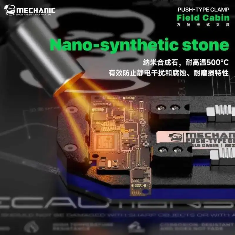 

MECHANIC Nano Synthetic Stone PCB Holder 500°C Heat Resistant Anti Static for BGA Rework Motherboard Clamping Repair Station