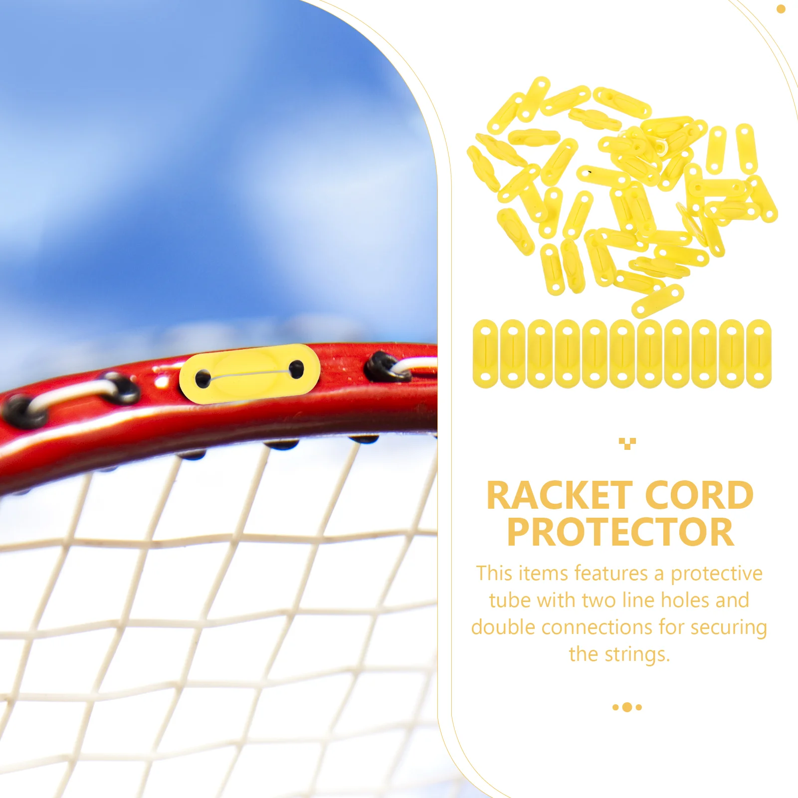 100 stks Badminton Racket String Tube Guard Cord Protector Draad Tubing Plastic Kabel Racket Levert String Guard Anti