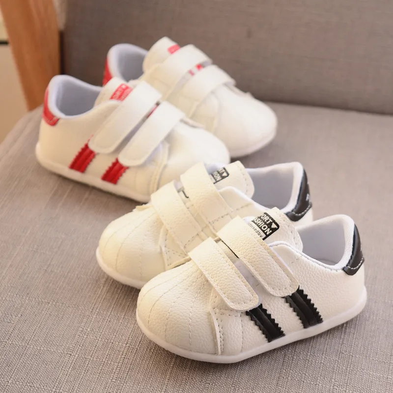 Size 15-19 Kids Sport White Shoes Children's Casual Shoes For Girls Baby Sneakers New Boys Shoes Infant Toddler Soft Sole Shoes