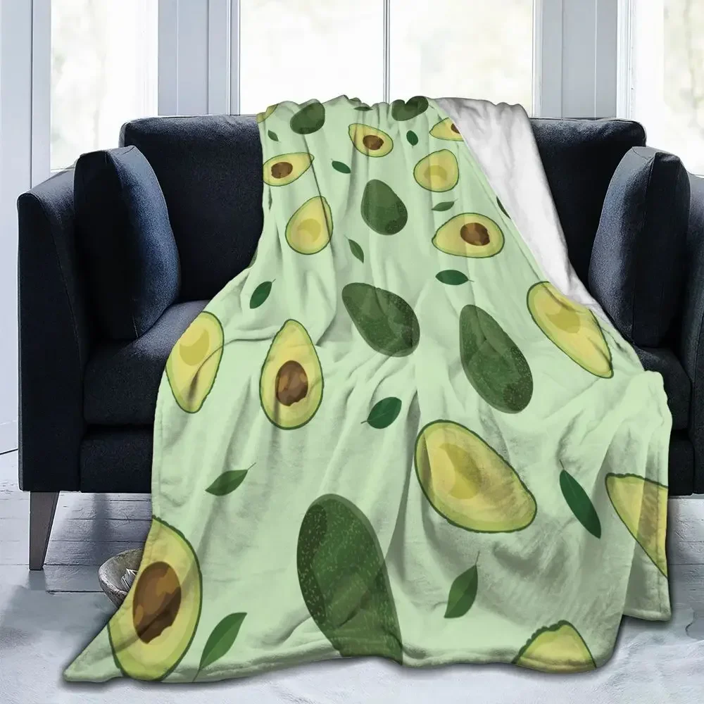 

summer 3d print Blanke Green Avocado Cartoont Avocado Lover Plush Bedding Lounge Funny Breathable Throw Blankets birthday gift