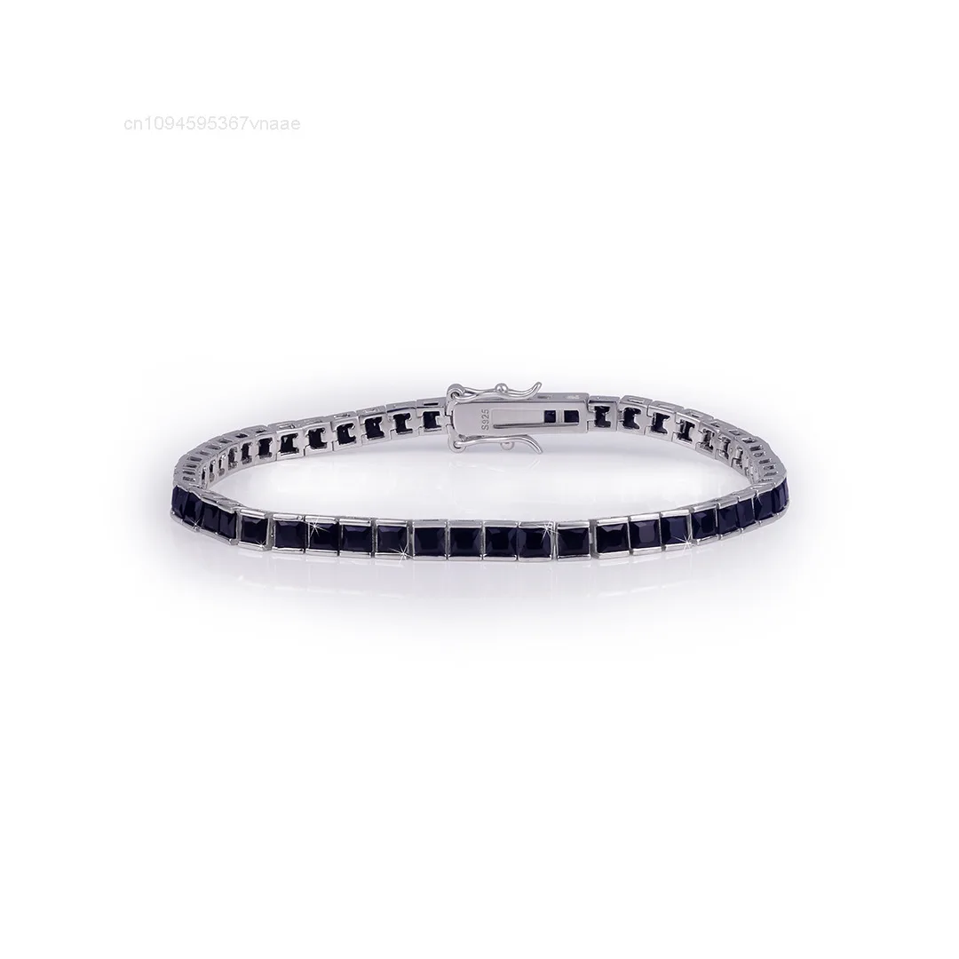 White Gold Black Diamond Tennis Bracelet Stylish Premium Women Jewelry for Best Price