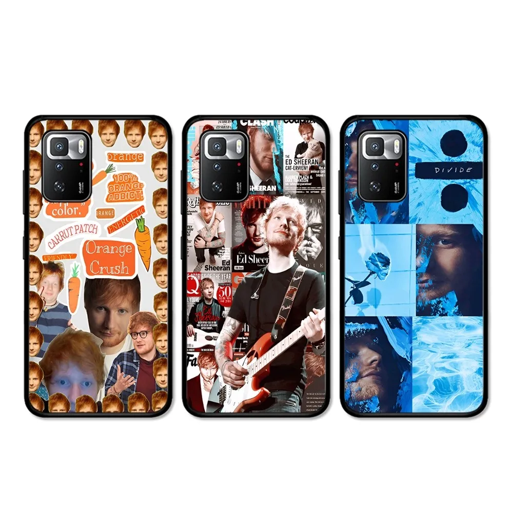 E-Ed Singer S-Sheeran Phone Case For Redmi 5 6 7 8 9 10 plus pro 6 7 8 9 A GO K20 K30 K40 pro plus F3 Fundas