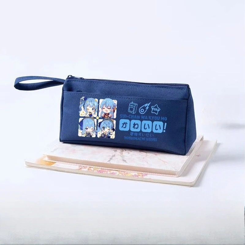 Hoshimachi Suisei Federmäppchen mit hochwertigem Animationsdruck, großem Fassungsvermögen, tragbare Schreibwarentasche für Schüler. – Detail 5