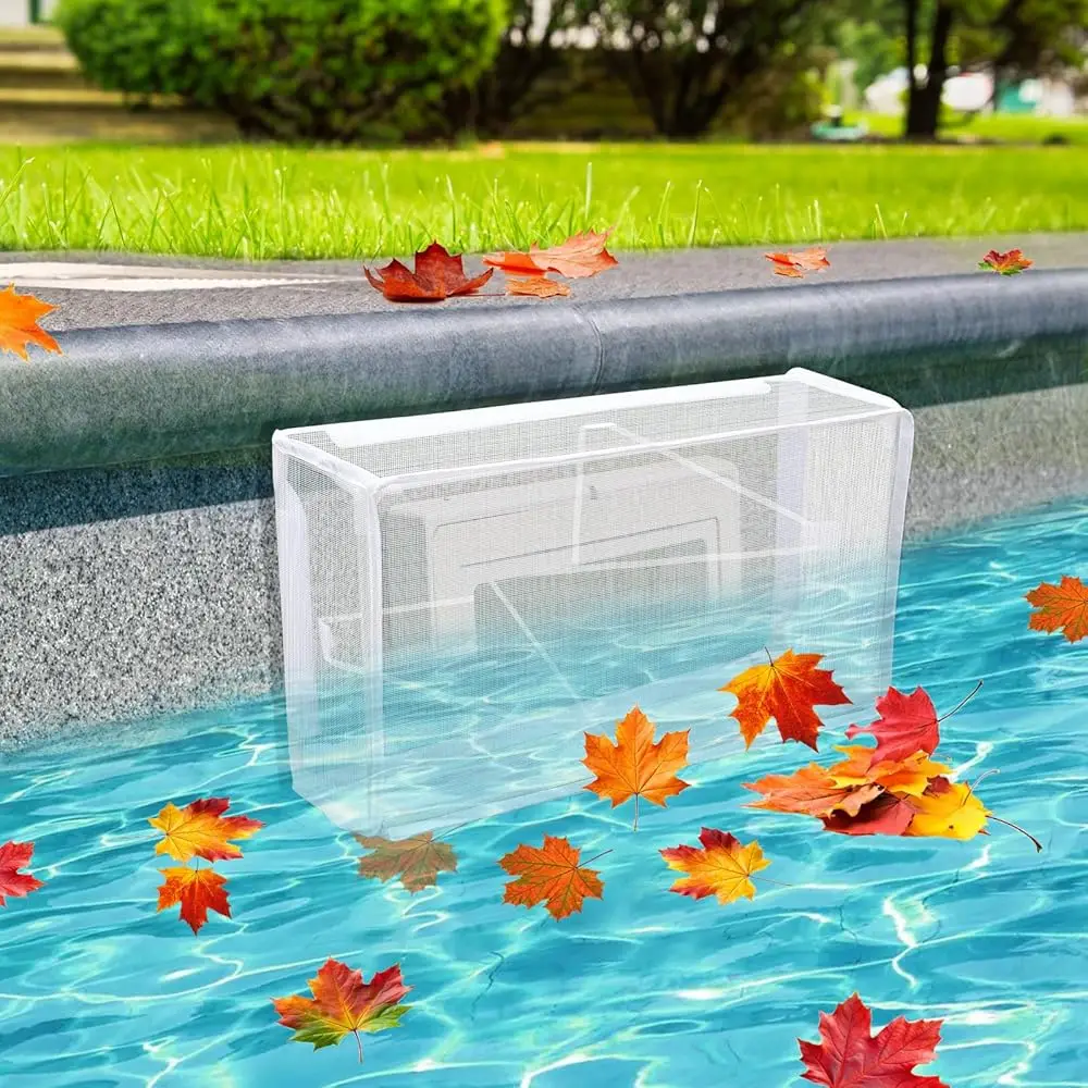 Protector de Skimmer para Piscinas Elevadas/Enterradas, Bloqueador de Skimmer para Todo Tipo de Piscinas, 360° ° Hoja de escudo y