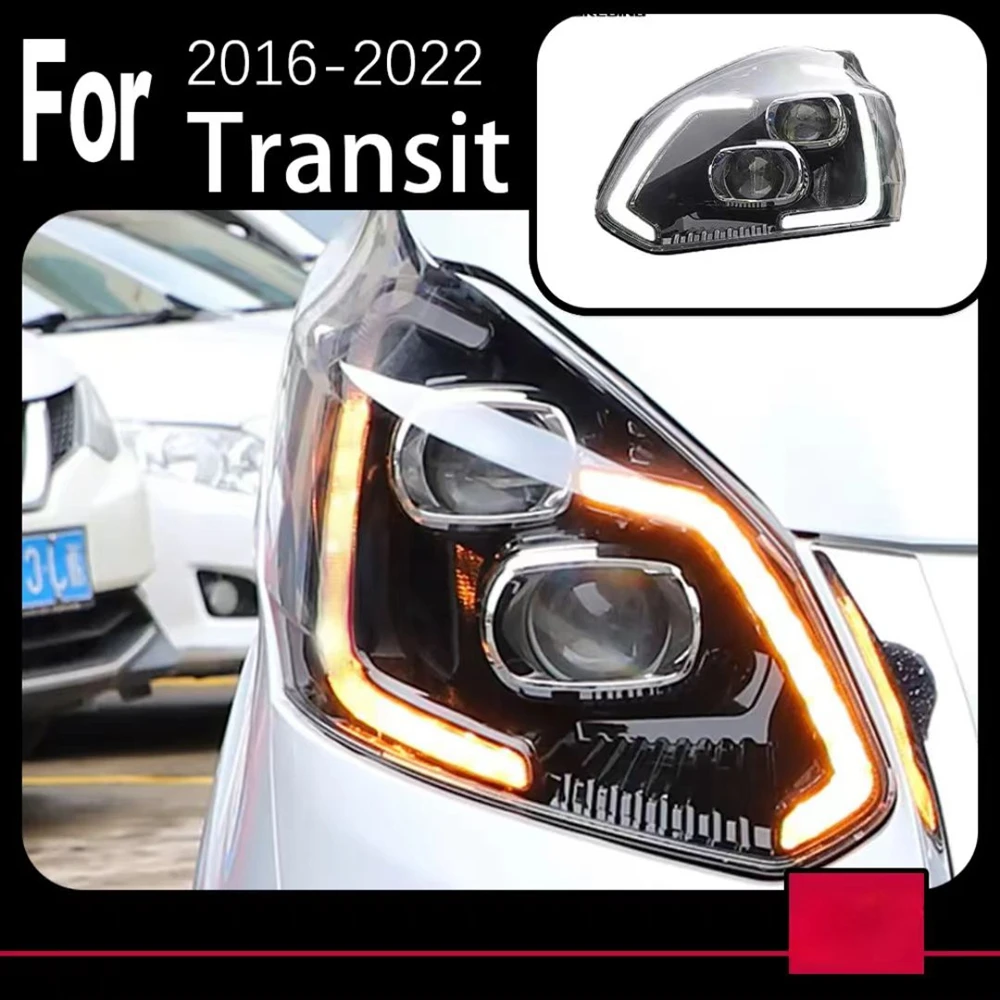 

Фара для Ford Tourneo Custom 2016-2022, светодиодная, с динамическим сигналом поворота, ДХО, передняя фара в сборе