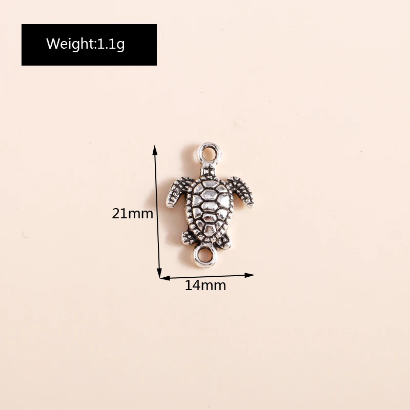 Leslie 20 Stück gemischte Legierung Meeresorganismus Charms Schildkröte Fisch Muschel Seestern Anhänger für Armband Halskette Schmuck Zubehör – Detail 7