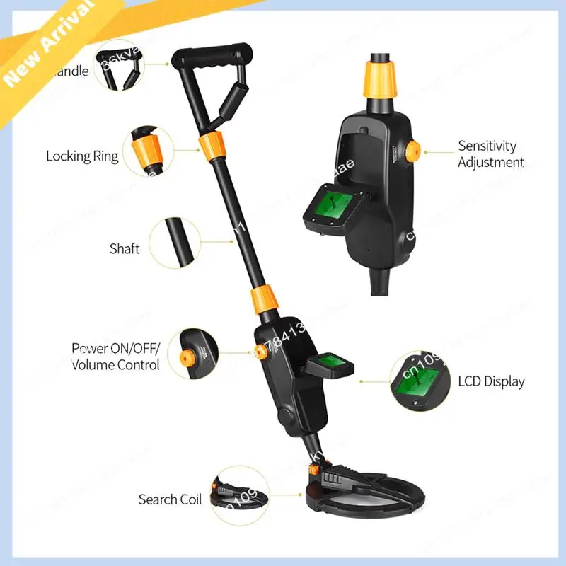 M01K 1 Set Underground Metal Detector Gold Detector With Waterproof Search Coil MD1008A