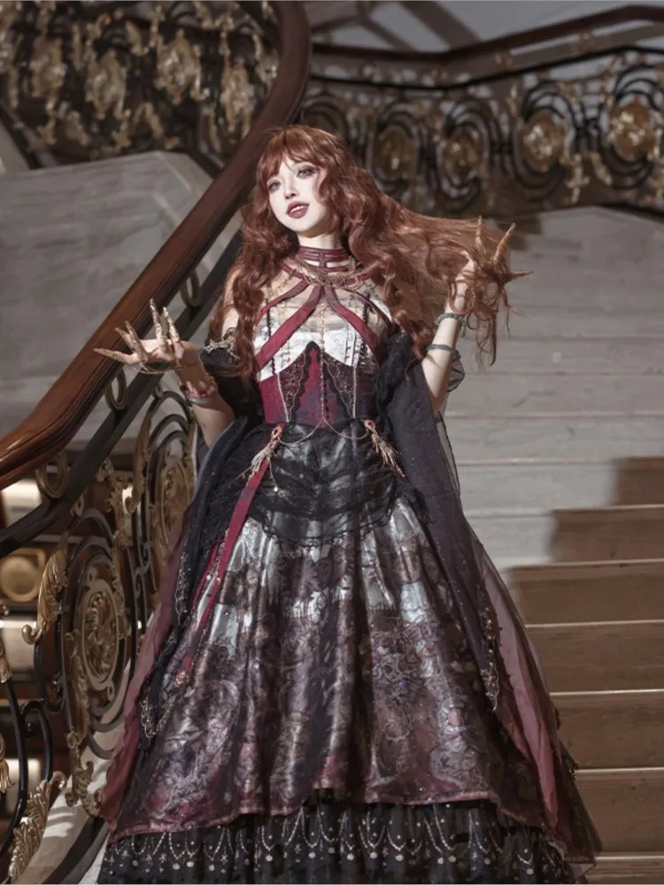

Elegant classical dark Gothic dress