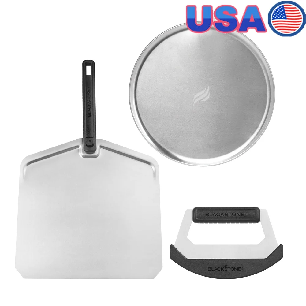 

Набор для пиццы с алюминиевым подносом, резак для пилинга, 3 предмета, складная овощечистка для пиццы, легкое нарезное резак для качания, удобное хранение