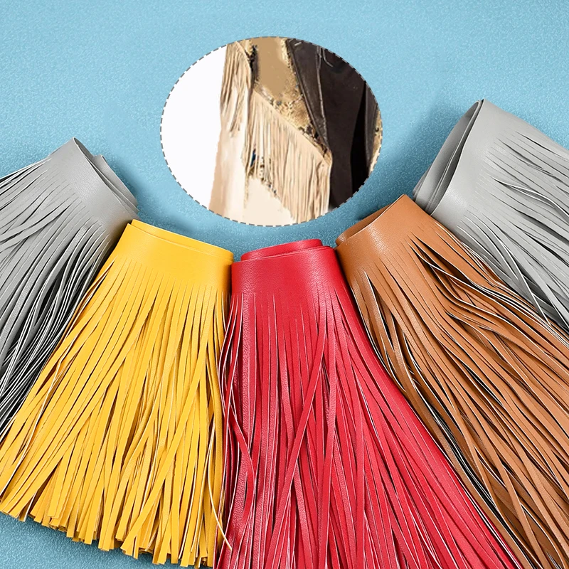 

1/2Meters 10-30mm Synthetic Leather Tassel Fringe for Skirt Handbag Lace Ribbon Trimming Clothes Decor DIY Sewing Accessories