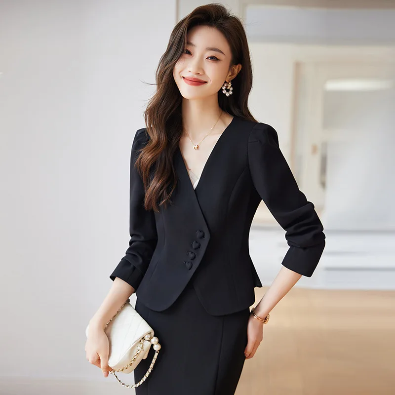 Formal Women Business Suits with Blazer Coat and Fishtail Skirt Professional Ladies Office Work Wear Uniform Clothing Sets