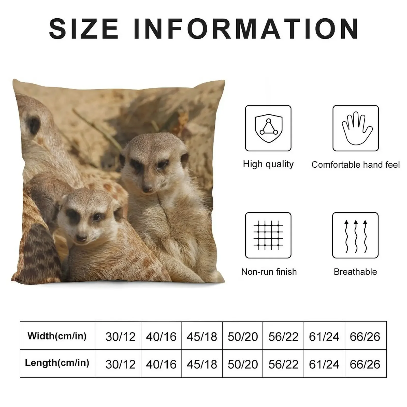 Meerkat 039 Throw Pillow Christmas Pillow Bed pillowcases covers for pillows Cushion Covers For Living Room pillow