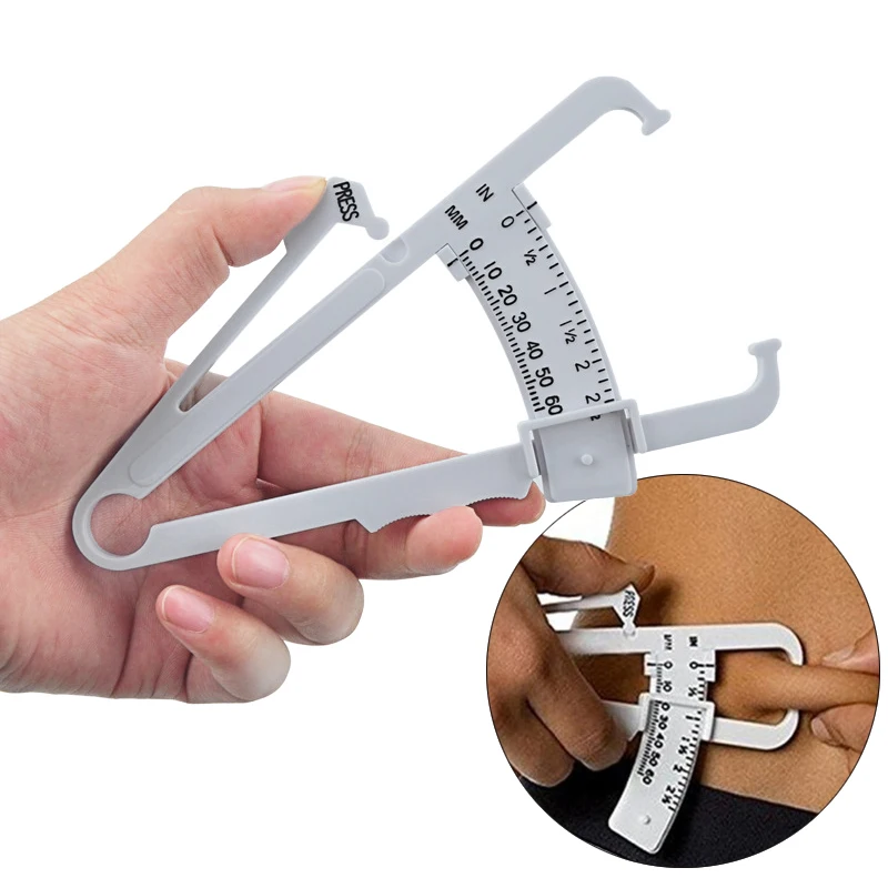 Body Fat Loss Tester Calculator Caliper Fitness Clip Fat Personal Measurement Tool Slim Chart Skinfold Test Health Kit