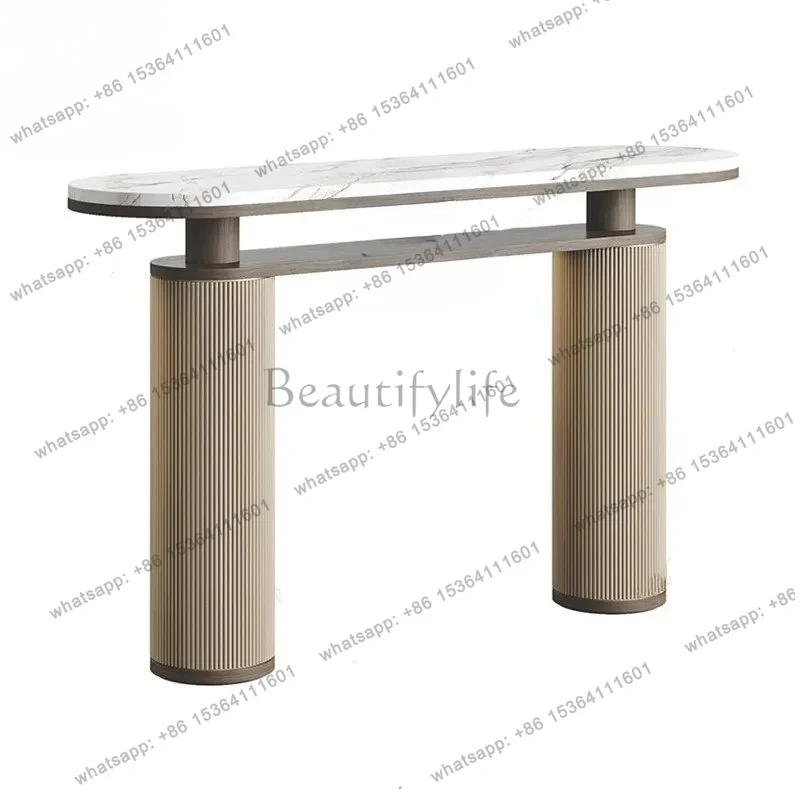 PG Italian light luxury acrylic entrance table creative designer model room villa entrance foyer end view table