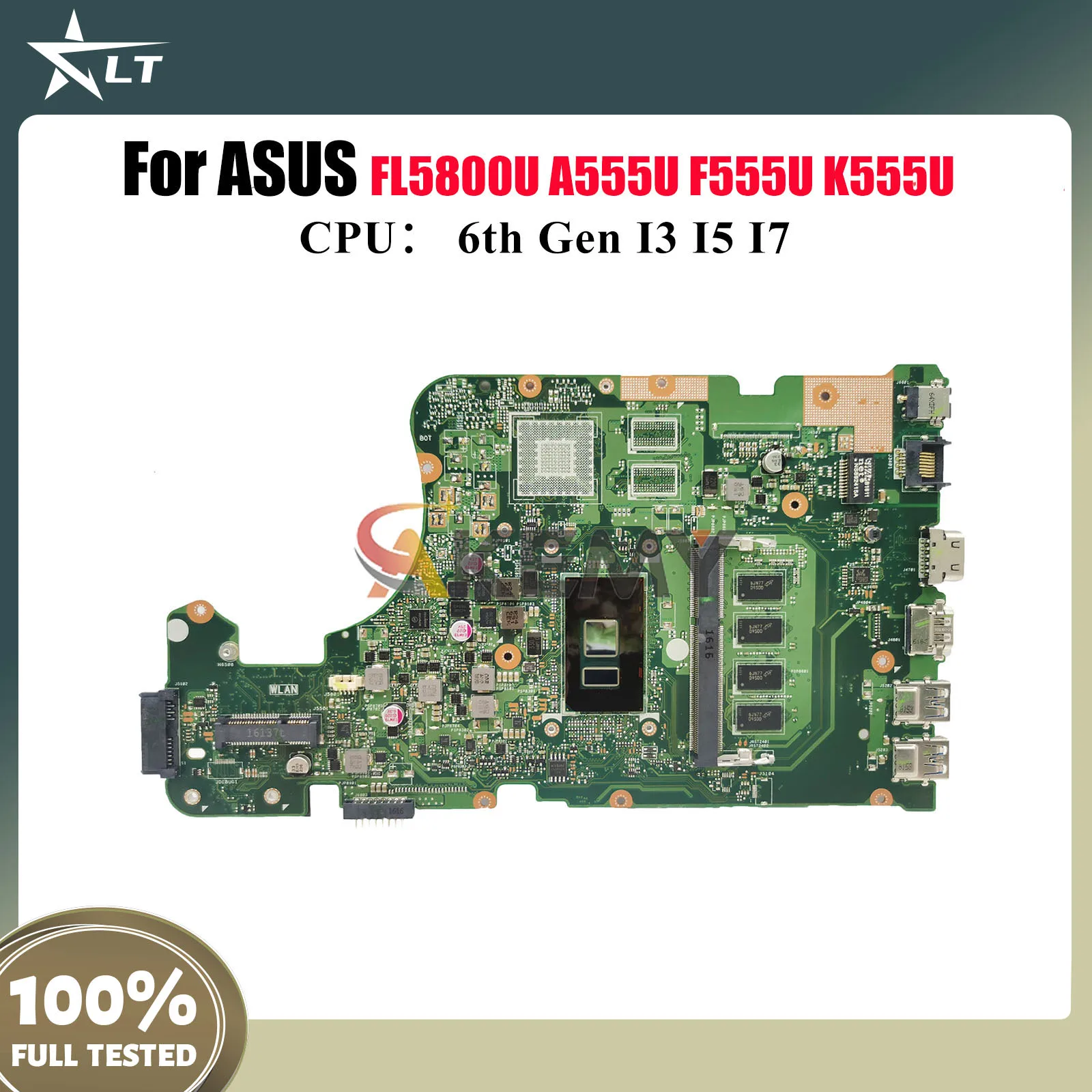 

X555UA Материнская плата для ноутбука ASUS X555UA FL5800U A555U F555U K555U X555UF X555UB X555UQ X555UJ X555U Материнская плата с процессором I3 I5 I7