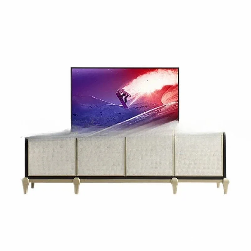 

Simple and modern solid wood, TV cabinet, living room light luxury shell audio-visual cabinet, four-door locker