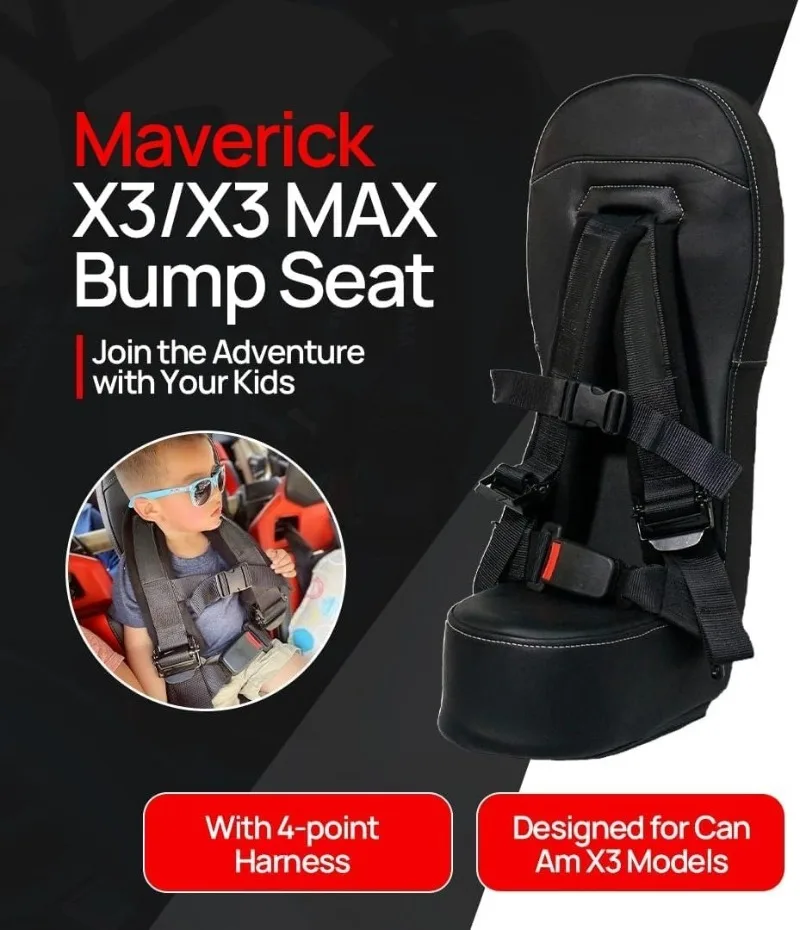 مقعد عثرة متوافق مع Can X3 - سهل التركيب | مقعد القفز UTV | مقعد عثرة للأطفال - يتضمن الحزام وجميع أجهزة التركيب #2