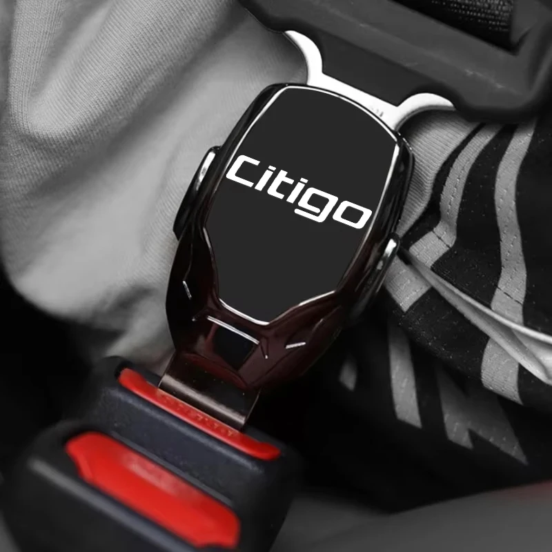 

Extensor de Clip para cinturón de seguridad de coche, accesorios de emblema personalizados para SKODA CITIGO