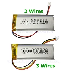 3.7V 800mAh PTC802050 Battery For Sena SRL2 3-Wire 2 wires Plug 2 Pin 3 Pin SRL 2 Bluetooth Headset Helmet Headphone Battery