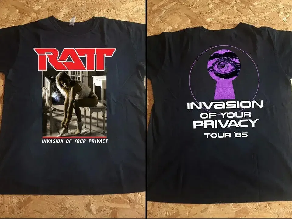 

RATTA Invasion of Your Privacy Tour '85 T-Shirt, RATTA Invasion Tour 1985 T-Shir