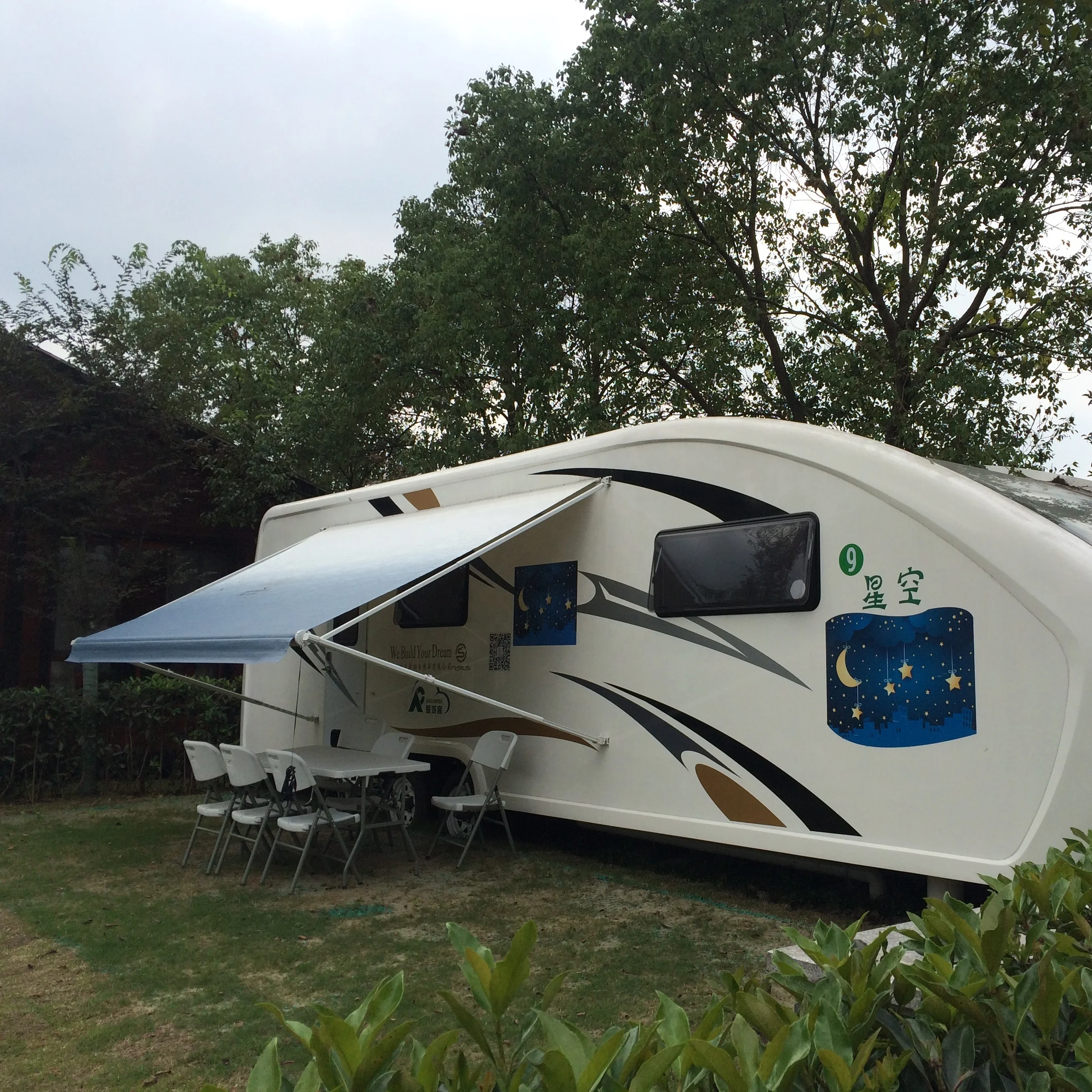 Awnlux W5600 Waterproof Camper Awning For RV Caravan-Manual Control Outdoor Use Luxury Travel Equipment