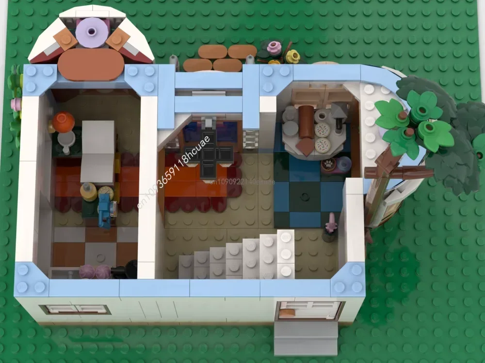 1515PCS MOC 42638 Castello modulare Bed & Breakfast Creativo Street View Modello Building Blocks Architettura Giocattoli per bambini Regalo di compleanno