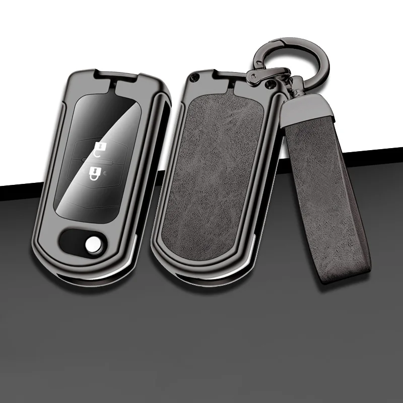 New Zinc Alloy Leather Car Flip Key Case Cover Holder Protector Shell for Mazda 2 3 5 6 CX7 CX9 RX8 MX5 MPV Demio Accessories