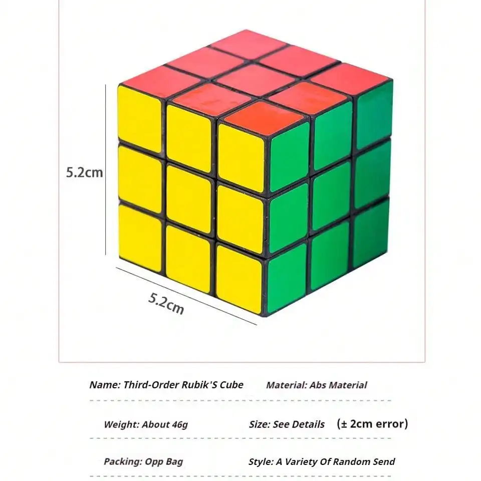 Cubo mágico profesional creativo de una pieza para niños, juguete educativo de 5,3 cm, ideal para regalo de cumpleaños y vacaciones