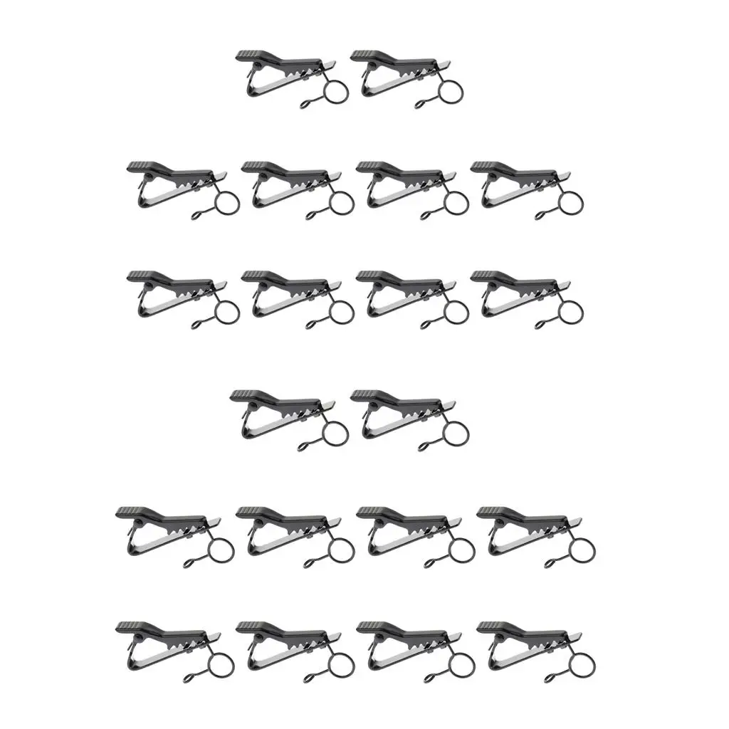 Paquete de 2 a 4 unidades de 10 micrófonos de solapa, soporte de Clip de Metal para micrófono Lavalier, 8,5mm
