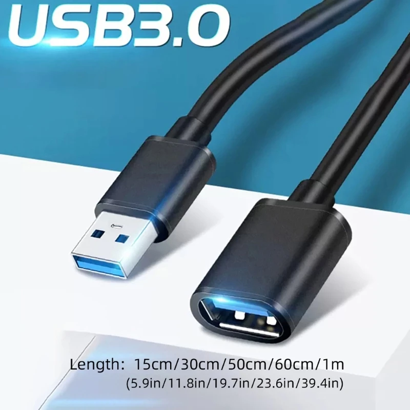 90 Degree UP and Down, Left and Right Bend USB 3.0 Male-to-Female Extension Cable for Laptop to Connect Network Card U Disk