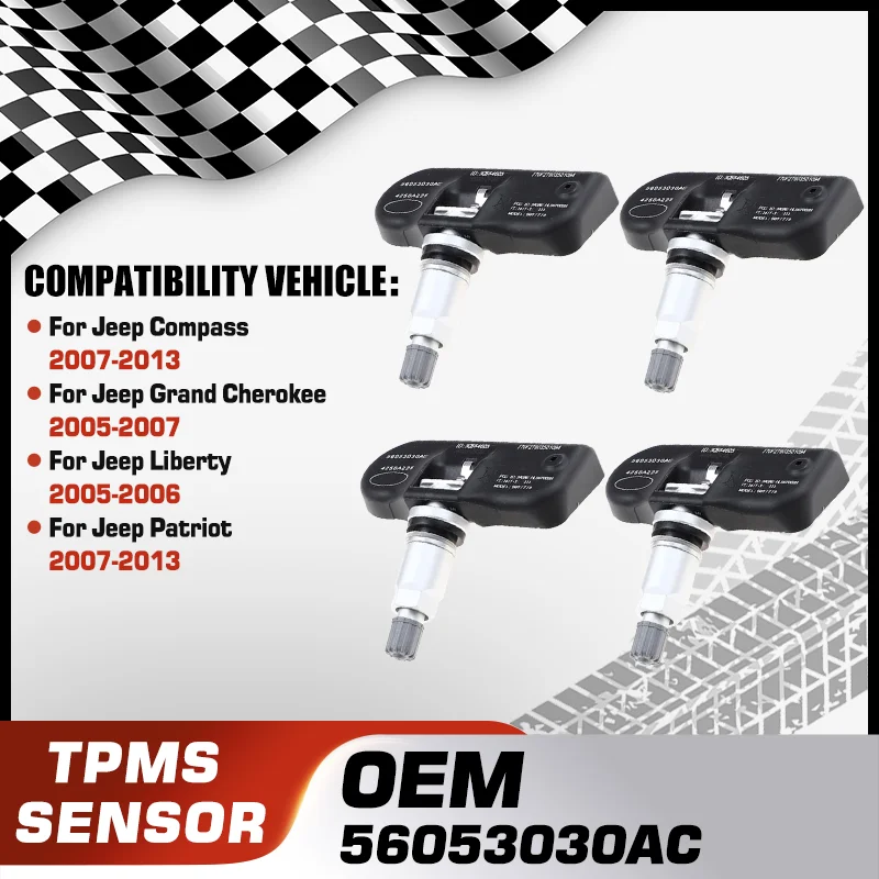 

Car Tire Pressure Sensor For Jeep Compass 2007-2013 Jeep Grand Cherokee 2005-2007 Jeep Liberty 2005-2006 Jeep Patriot 2007-2013