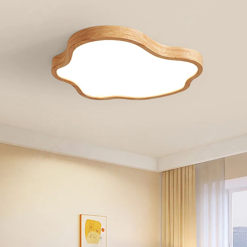 Imagem -04 - Nordic Log Madeira Led Luz de Teto Modern Cloud Decoração Lâmpada Iluminação Interior Sala de Estar Quarto Estudo Decoração de Casa