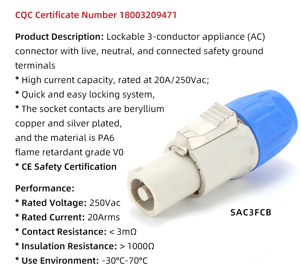 NAC3FX 16A PowerCON Aviation Steckdose Power Eingang Ausgang Adapter IP65 Für Industrielle Steuerung LED Bildschirm Licht Audio Signal ﻿ – Detail 22