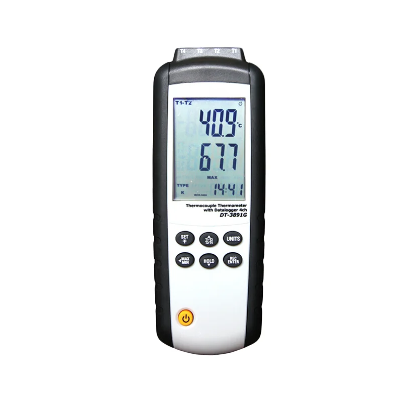 

Four-channel thermocouple thermometer 4-channel inspector USB recorder DT-3891G