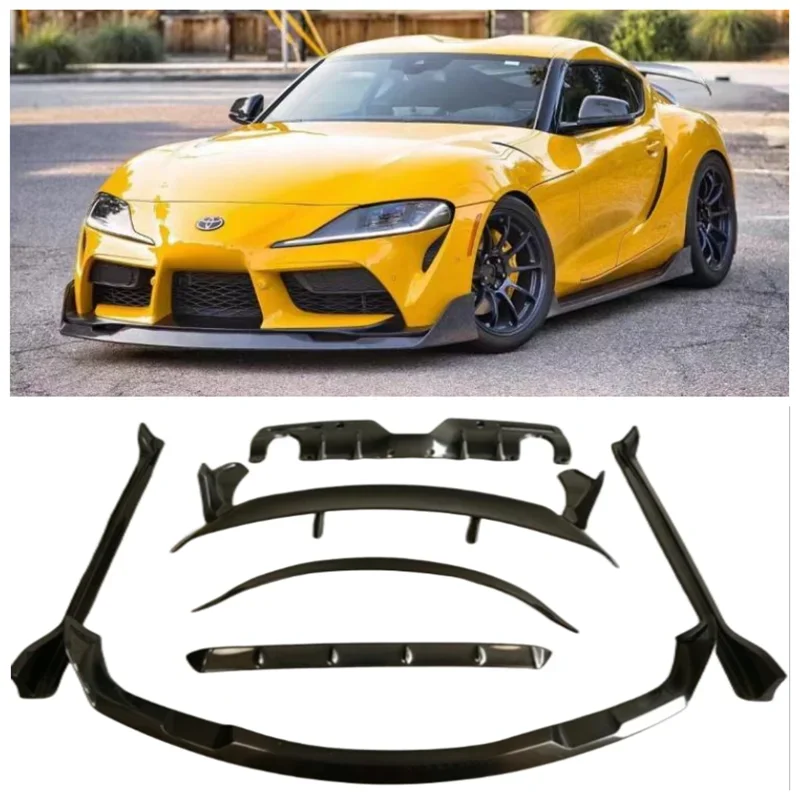 Body Kit For Toyota Supra A90 2020 2021 2022 Real Carbon Fiber Car Bumper Front Lip Rear Diffuser Spoiler Side Skirt Cover