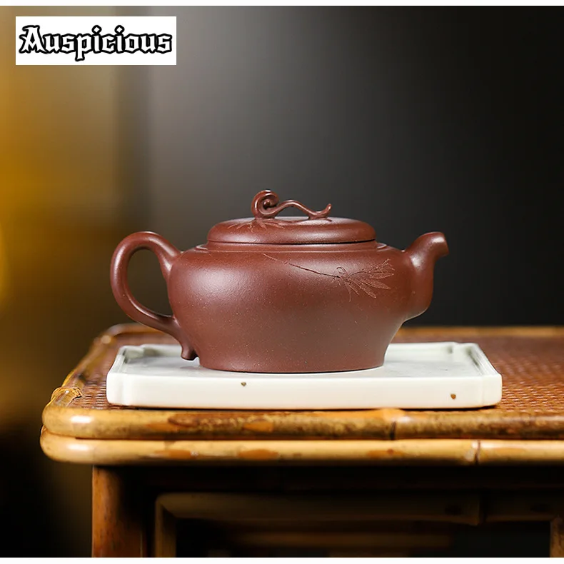 270ml High-end Yixing Purple Clay Teapot Famous Handmade Ruyi Tea Pot Collection Raw Ore Purple Clay Kettle Chinese Zisha Teaset