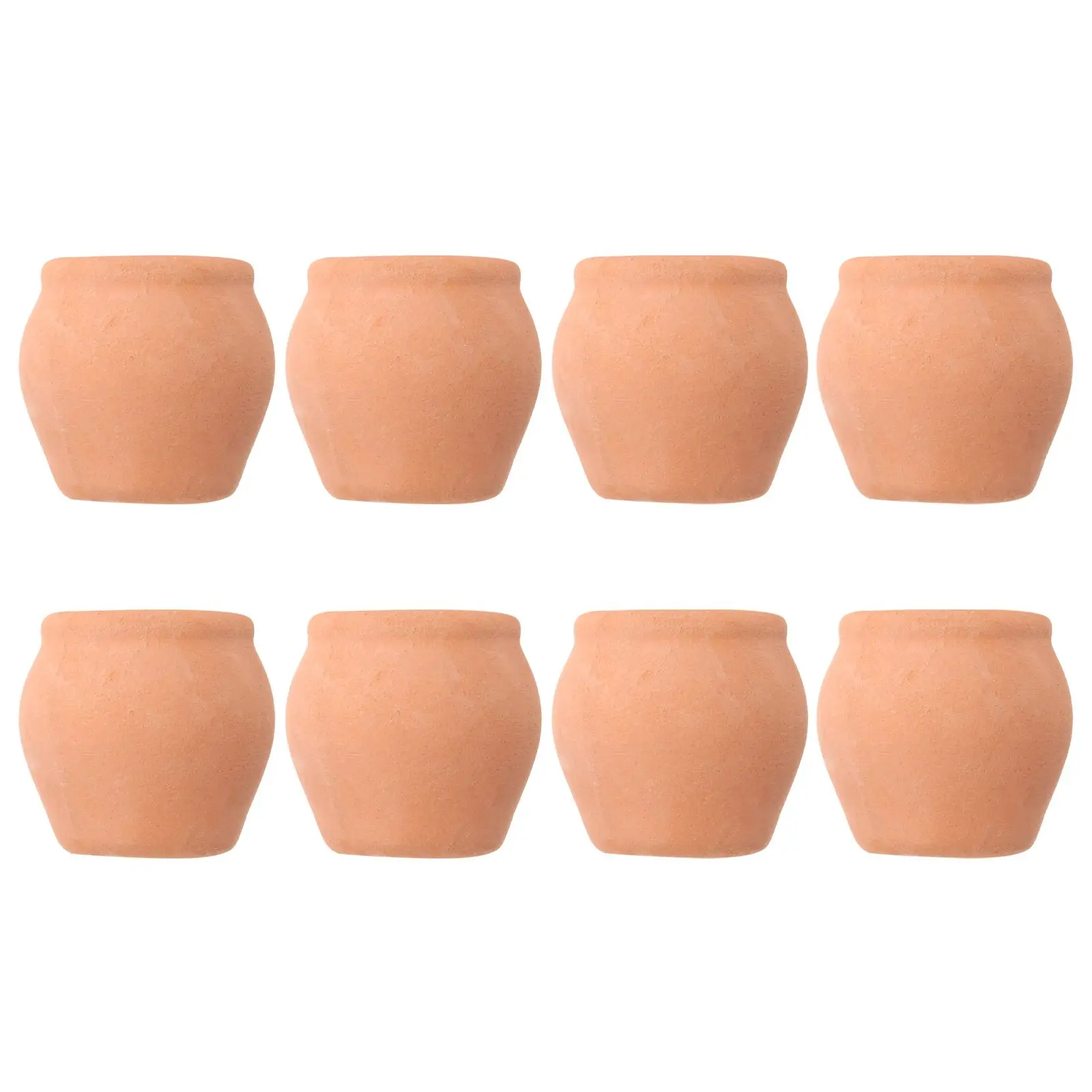 

8 PCS Mini Terracotta Pots Clay Small Succulent Flowerpots Cute Thumb Size Ceramic Planter Garden Decor Reusable Plant Container