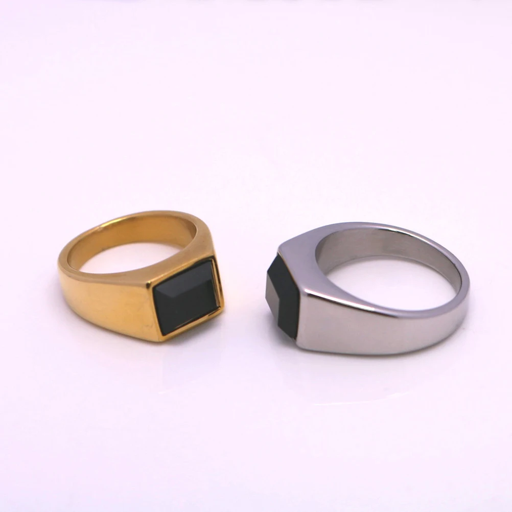 

Silver Stainless Steel Artificial Diamond Rings Size 12 Vintage Male Jewelry for Party Decoration Fashion Men Finger Fashion