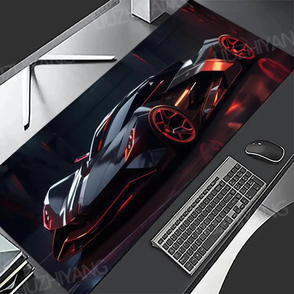 Cool Sports Car Mouse Pad Large Computer Office Game Table Mat XXL Rubber Anti-slip Stitched Keyboard Mats Gaming Long Desk Pads