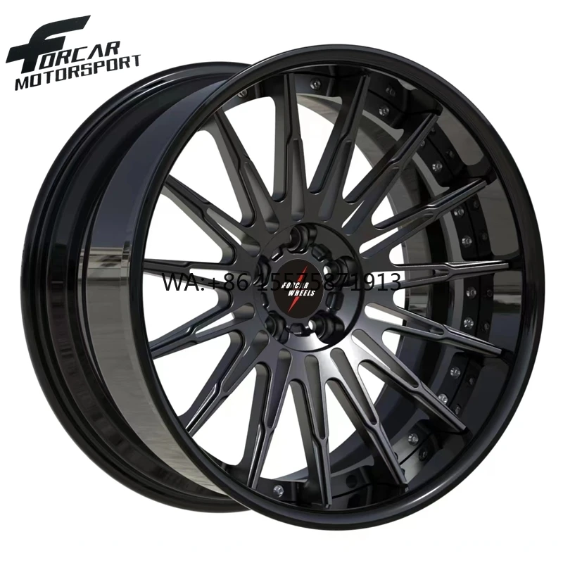 

Deep Lip 2 Pieces 18 19 20 21 22 24 Inch 5x114.3 5x120 5x130 Alloy Aluminum Forged Car Wheels