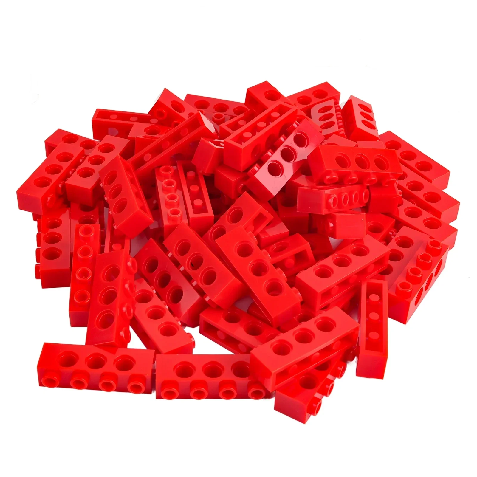 100 قطعة/المجموعة 1x4 مع 3 ثقوب شعاع التكنولوجيا اللبنات أجزاء 3701 التعليمية الجمعية MOC الطوب نموذج اللعب الملحقات