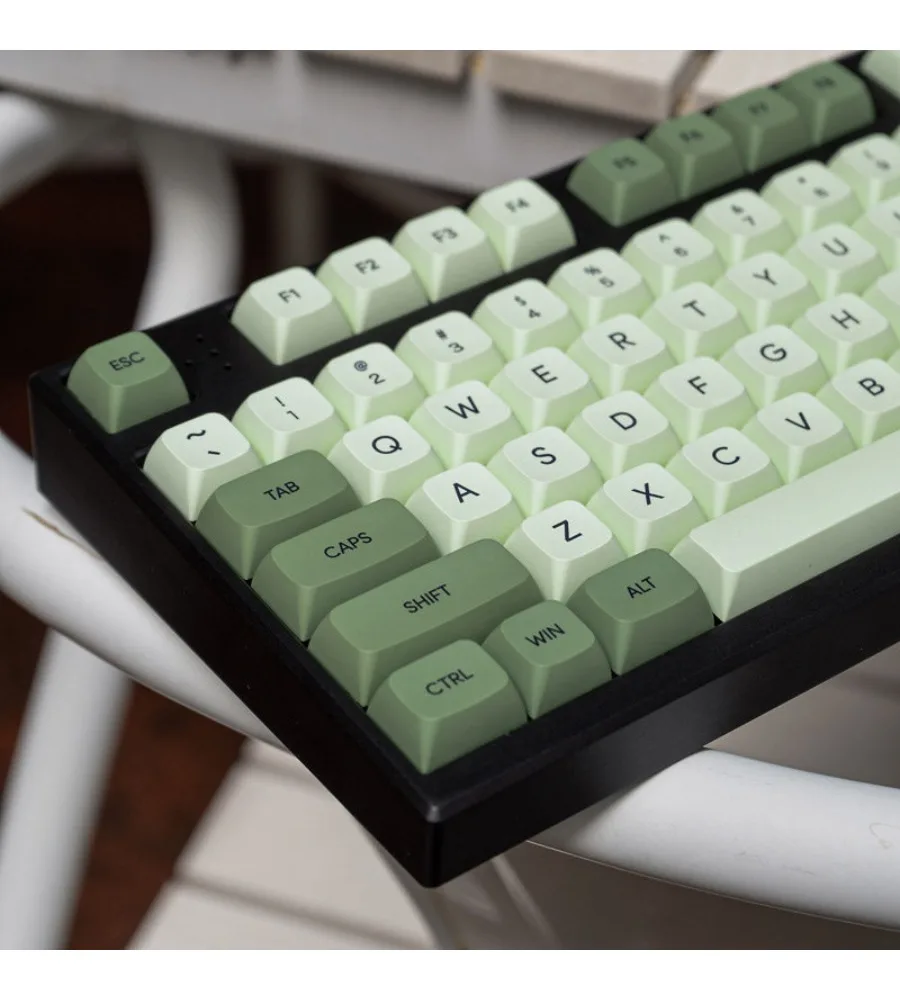 Keycaps PBT Sublimation 61/64/68/75/84/87 English Matcha 126 Keys Personalized Mechanical Keyboard