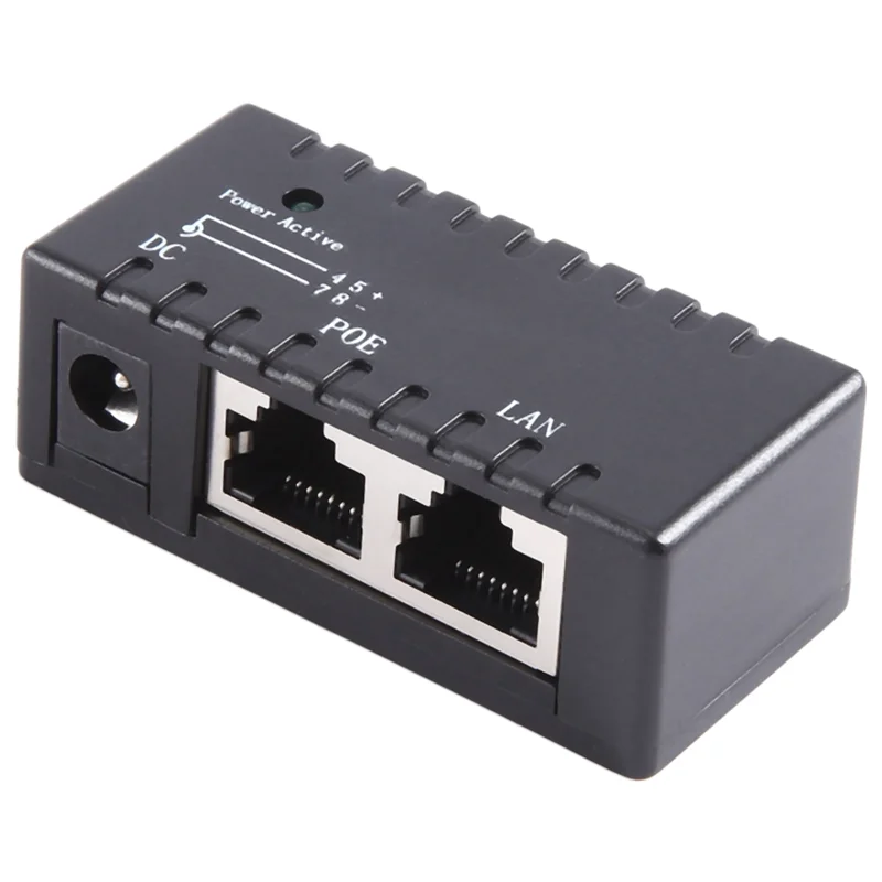Poe Splitter Poe Injector Rj45 Dc 5.5Mm X 2.1Mm Input Passive Poe Injector Splitter Adapter Connector For Ip Network Camera-A22R