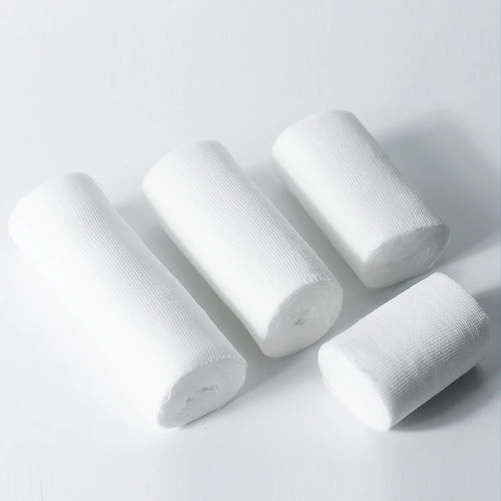 4-Rolls Gauze Bandage Roll with Tape, 2 Inches x 4 Yards - Soft, Stretchable & Breathable Wrap for Wound Care, First Aid