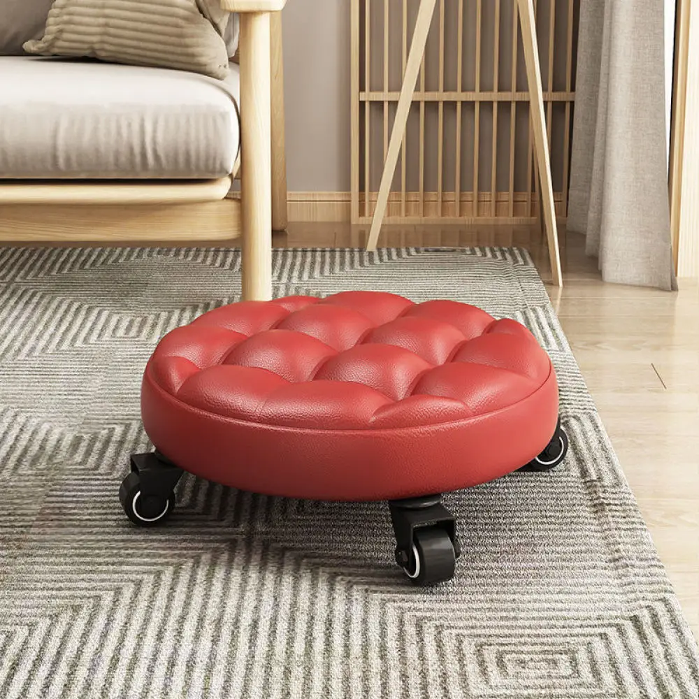 Mobile Rolling Stool Low Profile Seat With Casters For Cleaning Flooring Household Utility Chair Compact Design Stool - view 4