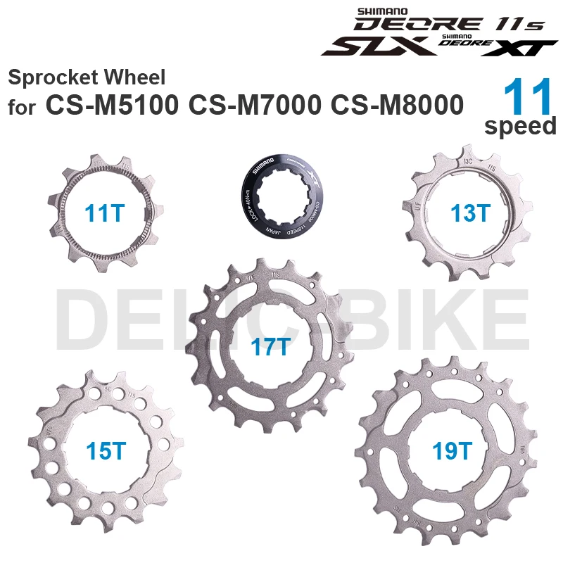 SHIMANO SLX DEORE XT Sprocket Wheel for CS-M5100 CS-M7000 CS-M8000 11T 13T 15T 17T 18T 19T Lock Ring for CS-M8000 Original parts