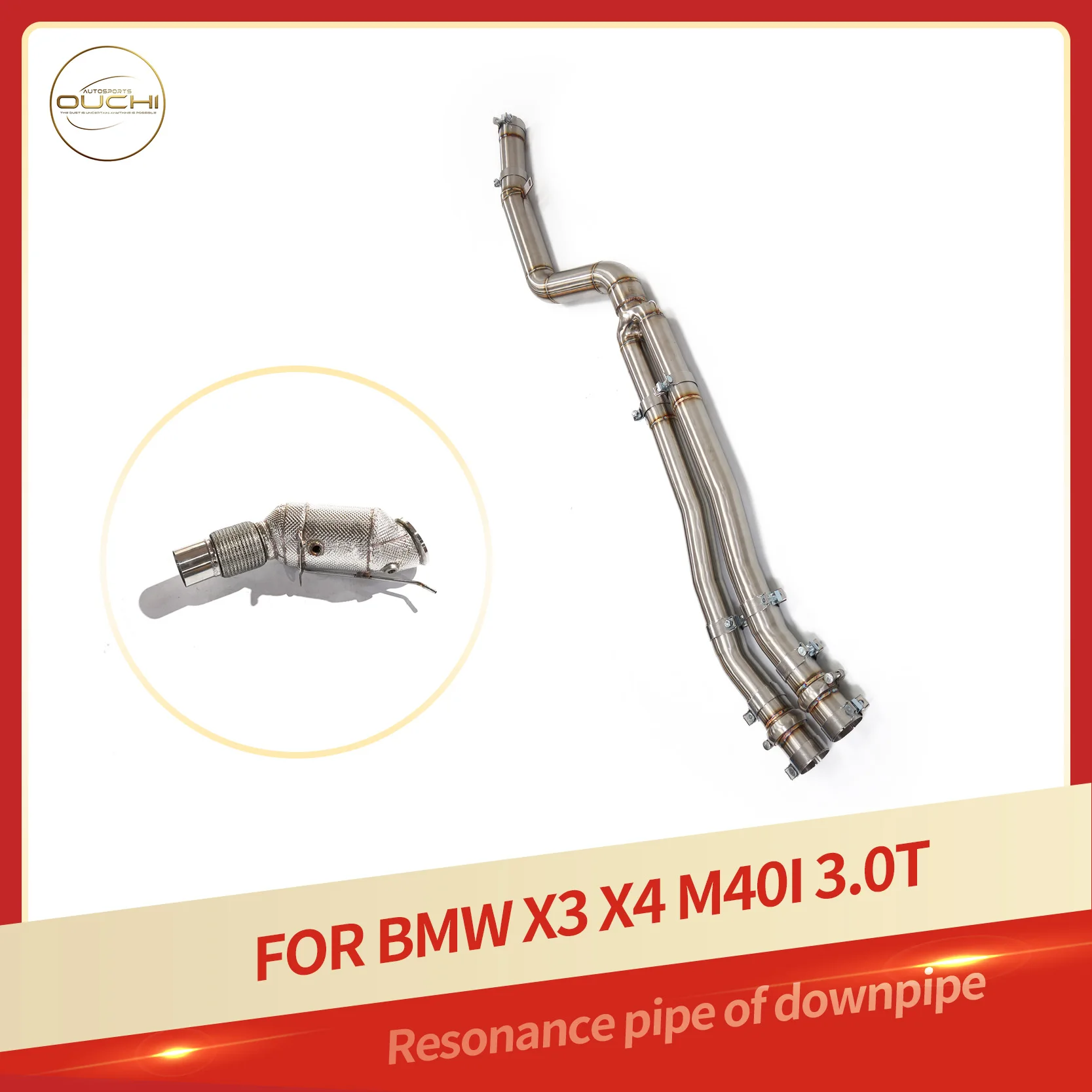 

Performance Sport Exhaust Pipe Stainless Steel For Mercedes ML500 W166 Deep Sound Racing Muffler Middle and Rear Section
