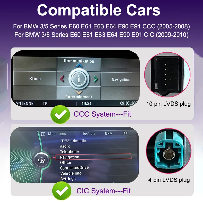 AUTOTOP 8.8 Inch Linux Touch Screen Car Multimedia Display For BMW 3 Series E90 E91 E92 E93 5 Series E60 E61 E63 E64 2005-2012 With Wireless Carplay Android Auto Airplay Autolink Youtube